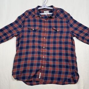 Lucky Brand XXL Plaid Flannel Shirt Mens Long Sleeve Button Up Western